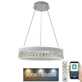 LED prigušivi kristalni luster na užetu LED/90W/230V 3000-6500K bijela + daljinski upravljač
