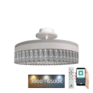LED Prigušivi kristalni nadgradni luster LED/75W/230V 3000-6500K bijela + daljinski upravljač