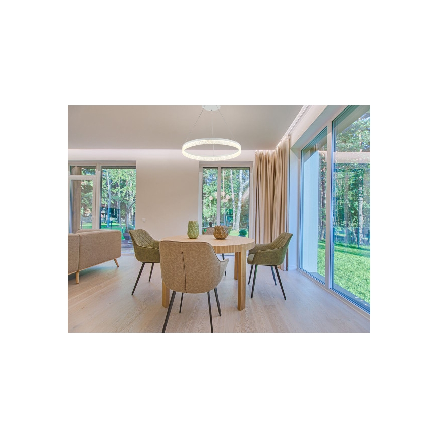 Viseći luster s mogućnošću prigušivanja na sajli ALIANZ LED/45W/230V 3000-6000K promjer 60 cm + daljinski upravljač