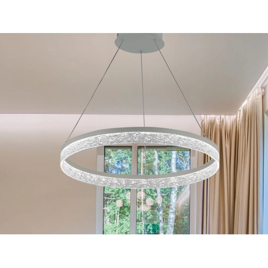 Viseći luster s mogućnošću prigušivanja na sajli ALIANZ LED/45W/230V 3000-6000K promjer 60 cm + daljinski upravljač