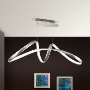 LED Prigušivi luster na sajli CIRCUS LED/36W/230V srebrna