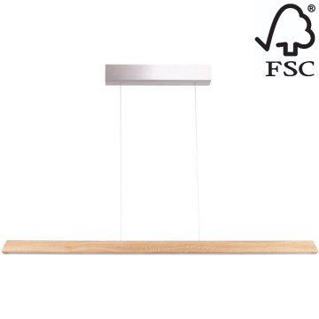 LED Prigušivi luster na sajli DEROTT 3xLED/14W/230V hrast – FSC certificirano