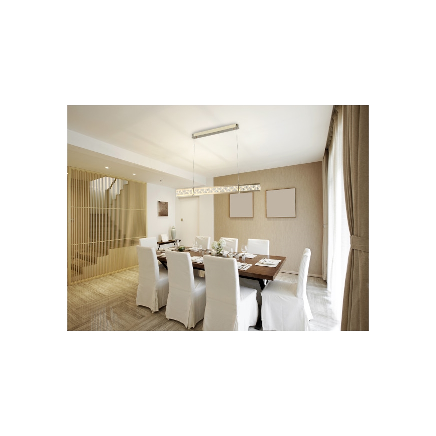 LED prigušivi kristalni luster na sajli ENRIQUE LED/20W//230V 3000-6000K + s daljinskim upravljačem