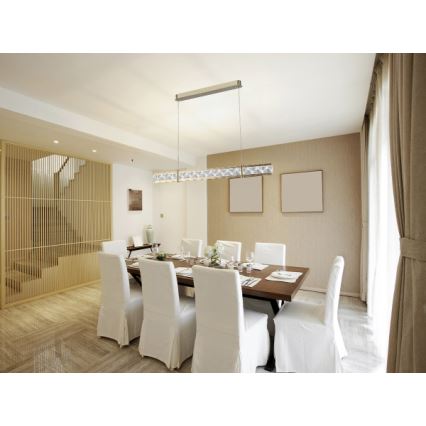 LED prigušivi kristalni luster na sajli ENRIQUE LED/20W//230V 3000-6000K + s daljinskim upravljačem