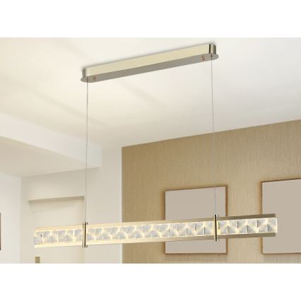 LED prigušivi kristalni luster na sajli ENRIQUE LED/20W//230V 3000-6000K + s daljinskim upravljačem