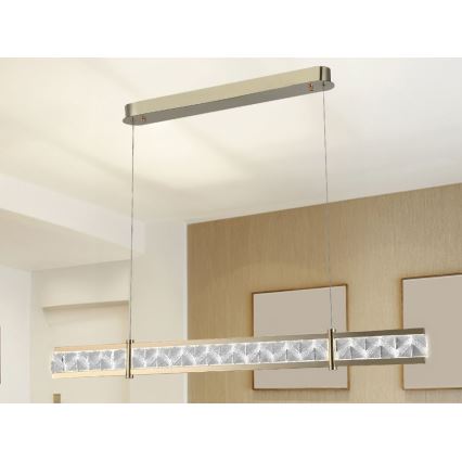 LED prigušivi kristalni luster na sajli ENRIQUE LED/20W//230V 3000-6000K + s daljinskim upravljačem