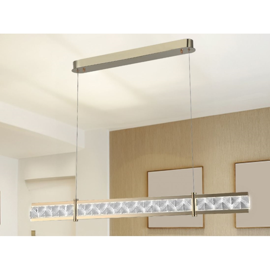 LED prigušivi kristalni luster na sajli ENRIQUE LED/20W//230V 3000-6000K + s daljinskim upravljačem