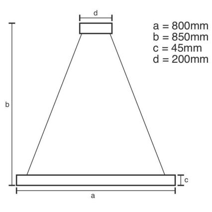 LED Prigušivi luster na sajli LED/100W/230V 3000-6500K + daljinski upravljač