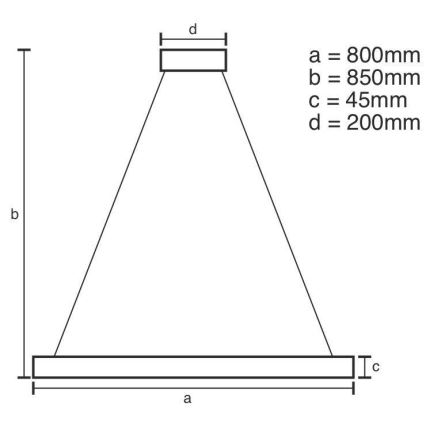 LED Prigušivi luster na sajli LED/100W/230V 3000-6500K + daljinski upravljač