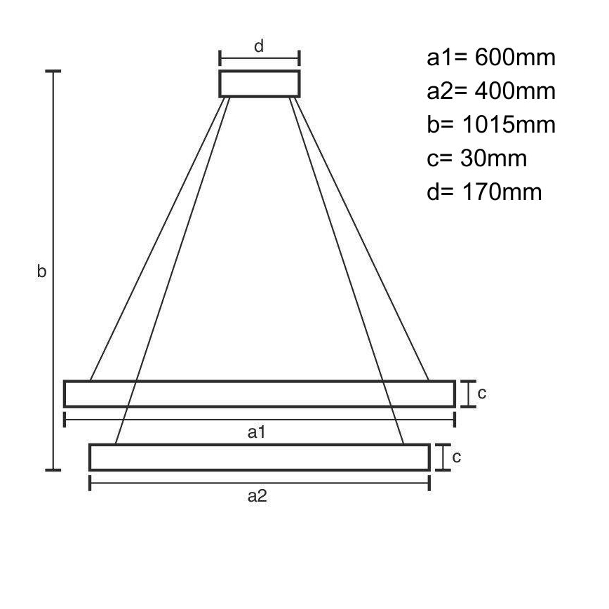 LED Prigušivi luster na sajli LED/100W/230V 3000-6500K + daljinski upravljač