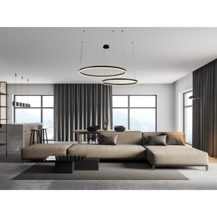 LED Prigušivi luster na sajli LED/100W/230V 3000-6500K + daljinski upravljač