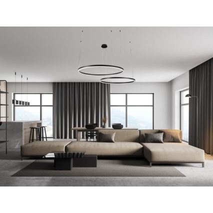 LED Prigušivi luster na sajli LED/100W/230V 3000-6500K + daljinski upravljač
