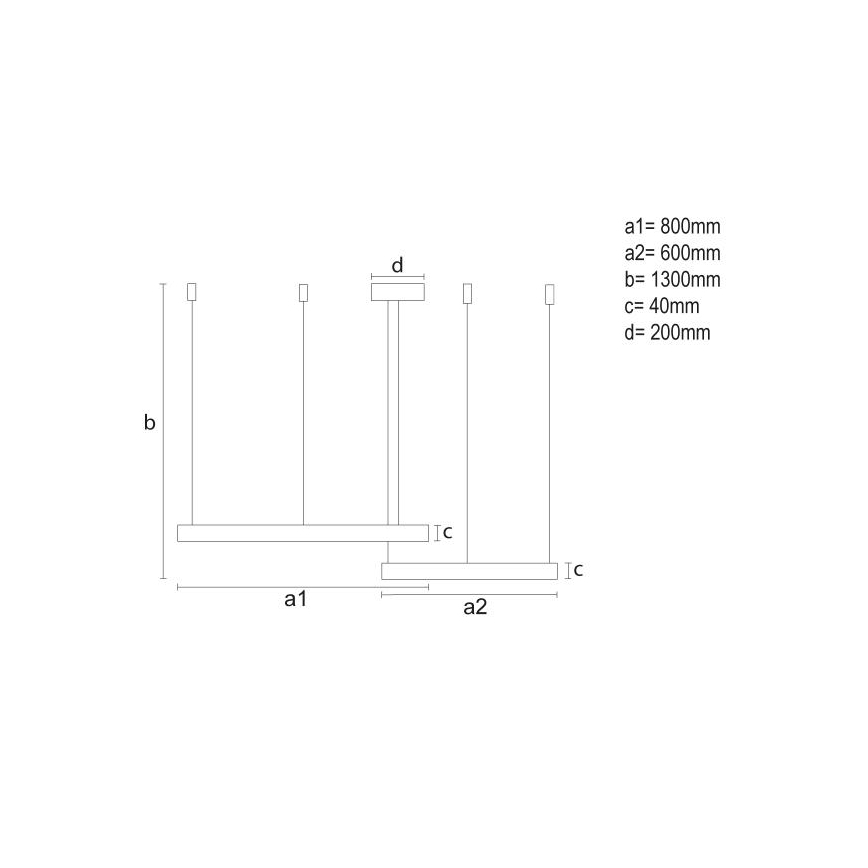 LED Prigušivi luster na sajli LED/100W/230V 3000-6500K + daljinski upravljač