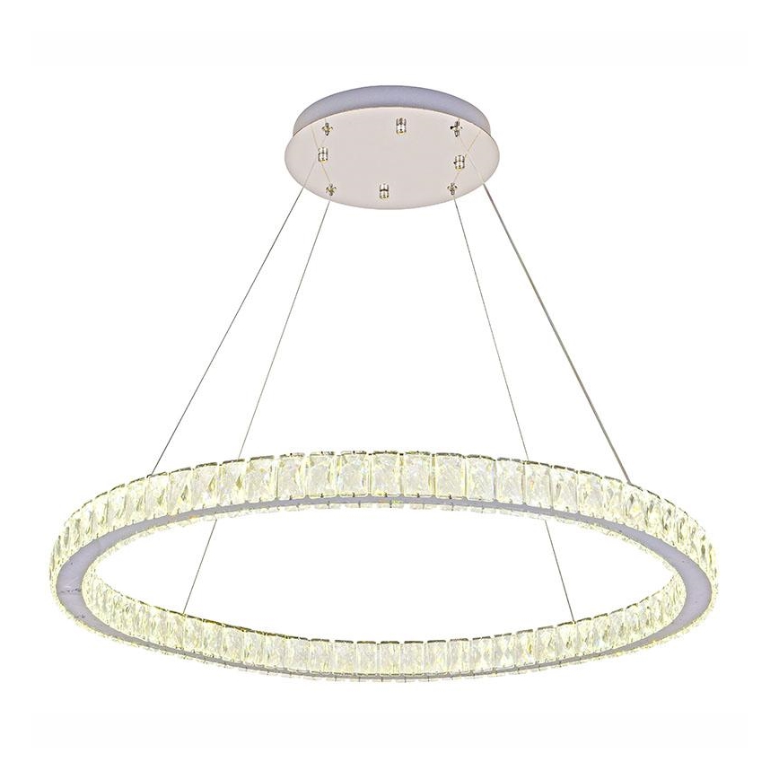 LED Prigušivi kristalni luster na sajli LED/100W/230V 3000-6500K srebrna + daljinski upravljač