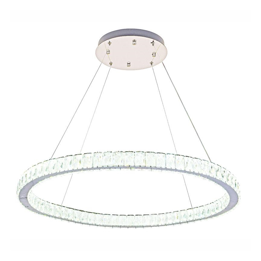 LED Prigušivi kristalni luster na sajli LED/100W/230V 3000-6500K srebrna + daljinski upravljač