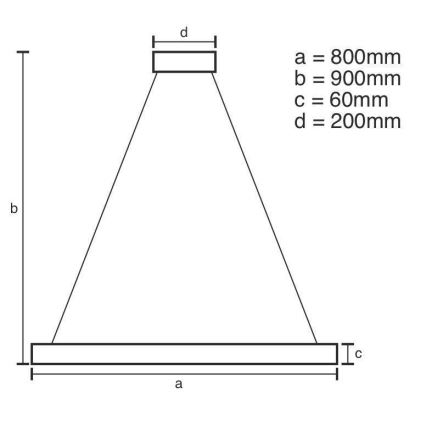 LED Prigušivi luster na sajli LED/110W/230V 3000-6500K + daljinski upravljač