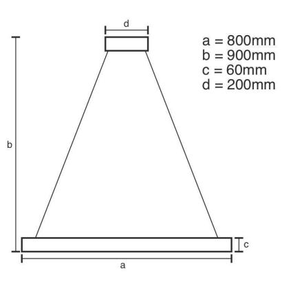 LED Prigušivi luster na sajli LED/110W/230V 3000-6500K + daljinski upravljač