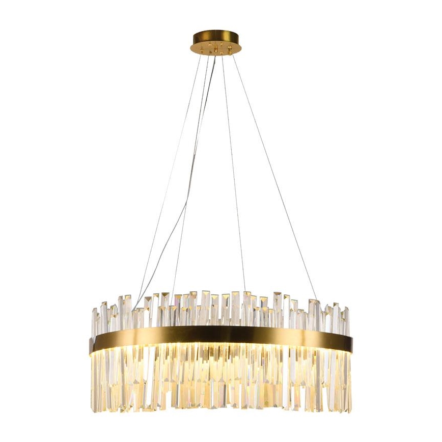 LED Prigušivi kristalni luster na sajli LED/110W/230V 3000-6500K zlatna + daljinski upravljač
