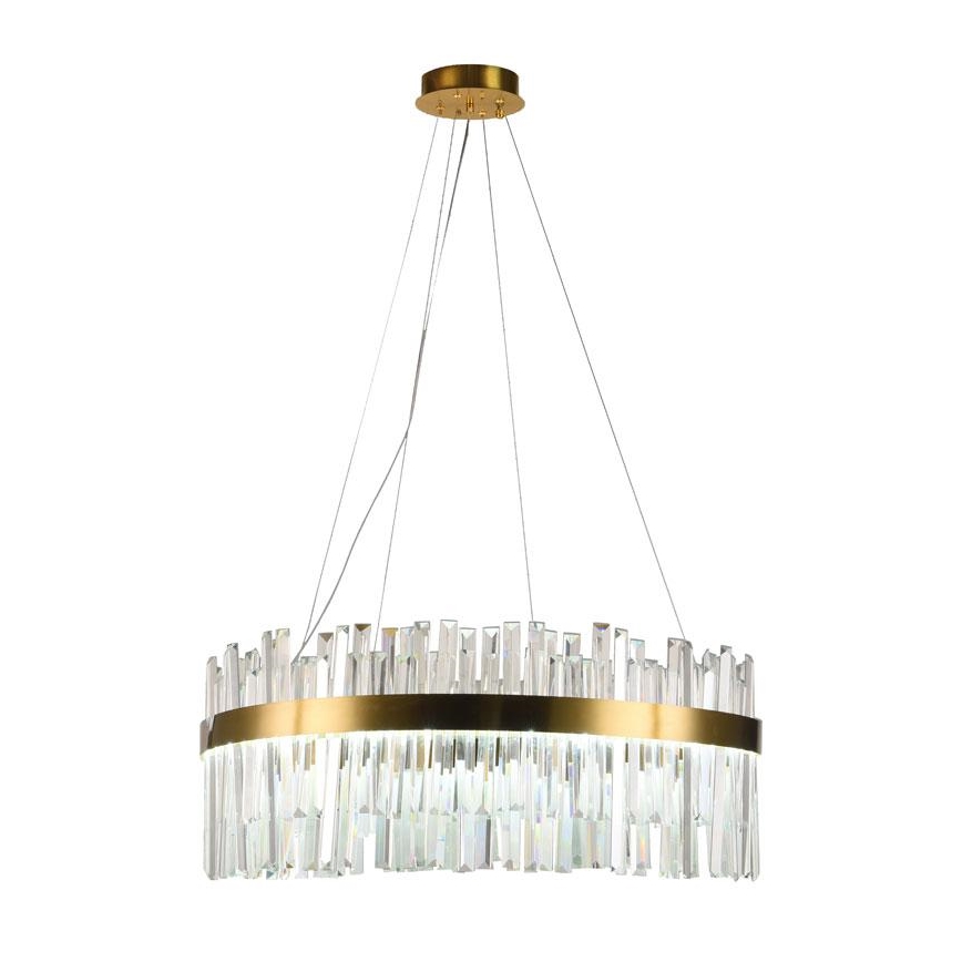 LED Prigušivi kristalni luster na sajli LED/110W/230V 3000-6500K zlatna + daljinski upravljač