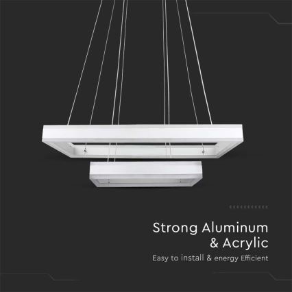 LED Prigušivi luster na sajli LED/113W/230V 3000K bijela