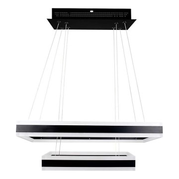 LED Prigušivi luster na sajli LED/113W/230V 3000K crna