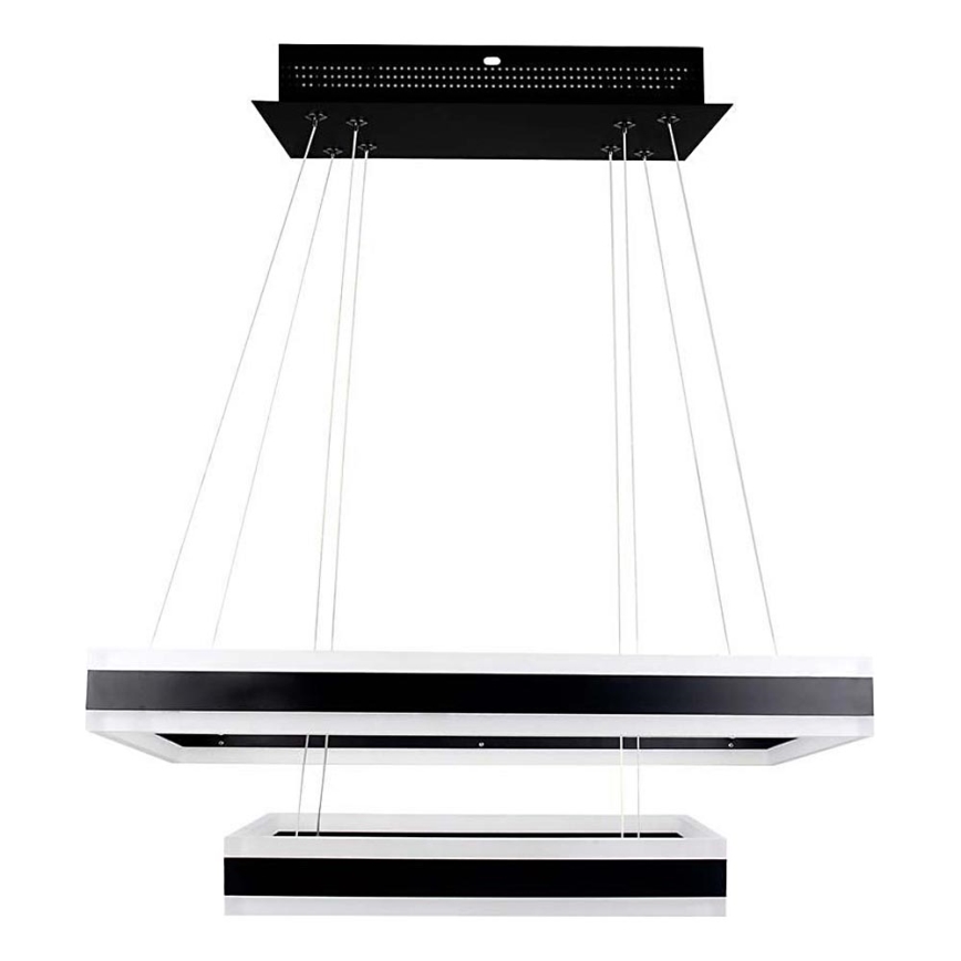 LED Prigušivi luster na sajli LED/113W/230V 3000K crna