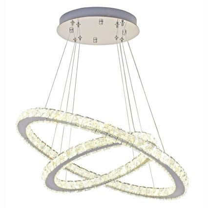 LED Prigušivi kristalni luster na sajli LED/115W/230V 3000-6500K srebrna + daljinski upravljač