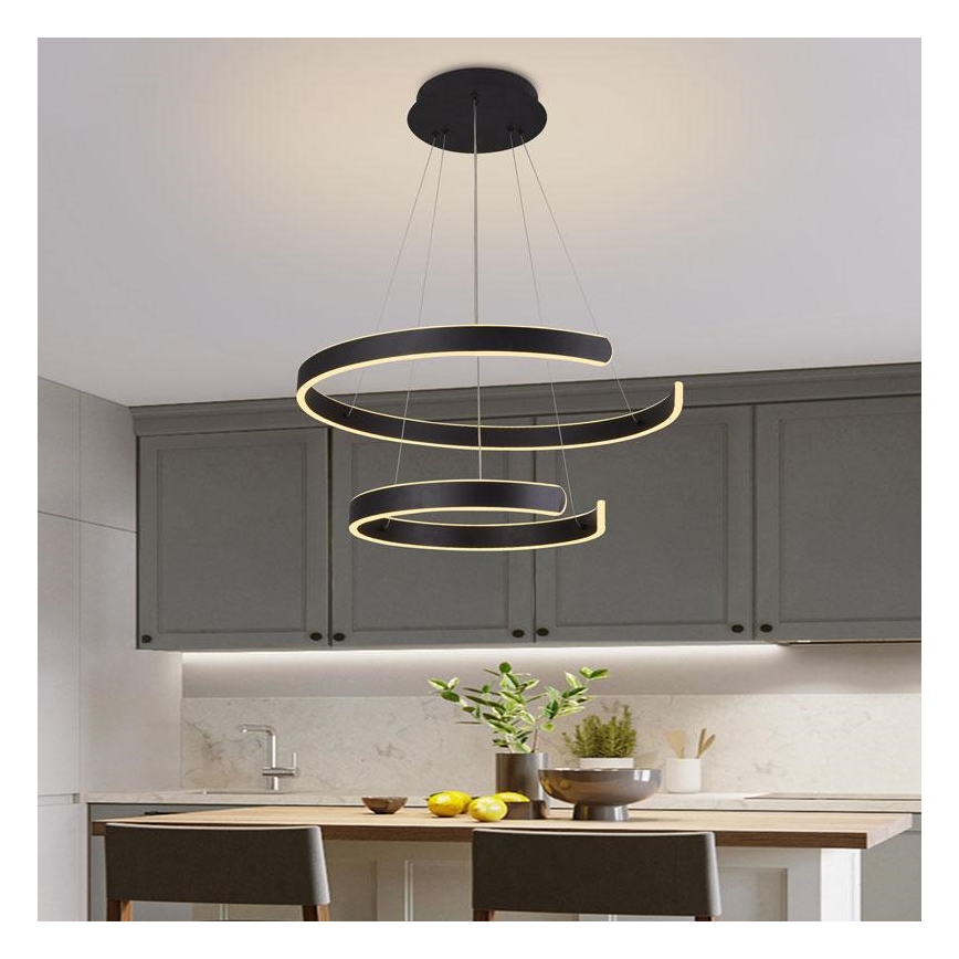 LED Prigušivi luster na sajli LED/120W/230V 3000-6500K + daljinski upravljač