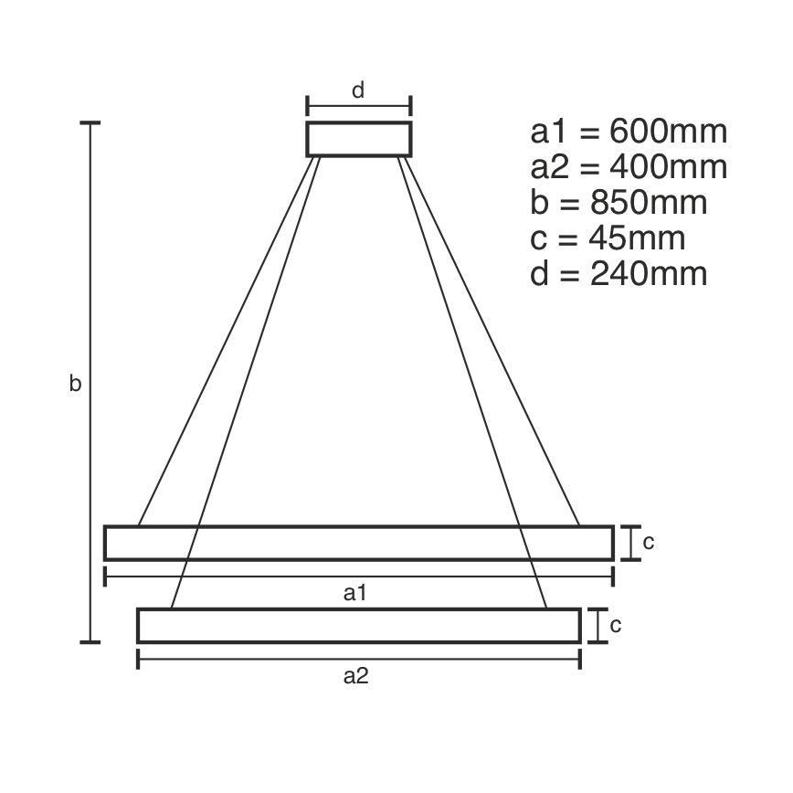 LED Prigušivi luster na sajli LED/120W/230V 3000-6500K + daljinski upravljač