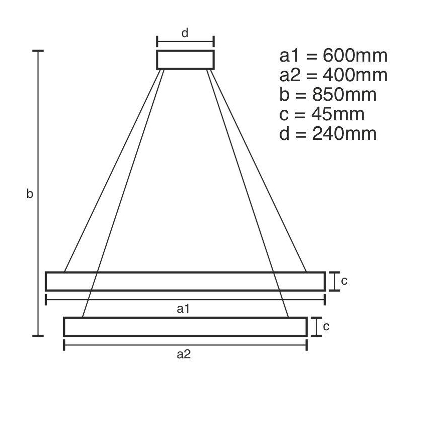 LED Prigušivi luster na sajli LED/120W/230V 3000-6500K + daljinski upravljač
