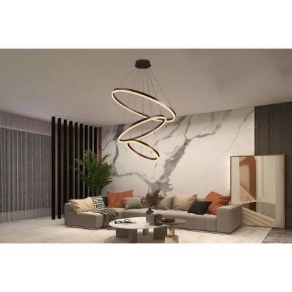 LED Prigušivi luster na sajli LED/125W/230V 3000-6500K pr. 80 cm + daljinski upravljač
