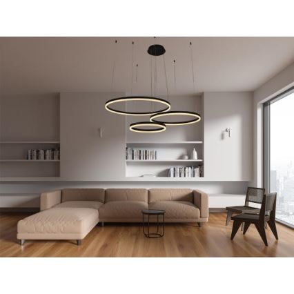 LED Prigušivi luster na sajli LED/125W/230V 3000-6500K + daljinski upravljač