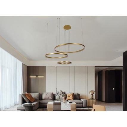 LED Prigušivi luster na sajli LED/125W/230V 3000-6500K + daljinski upravljač
