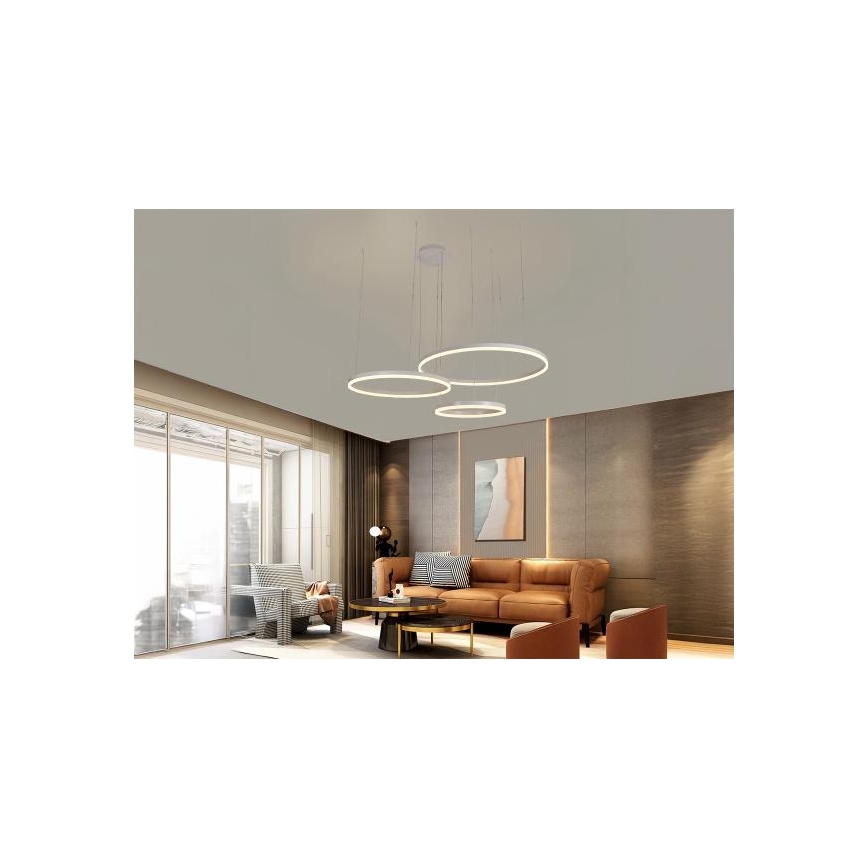 LED Prigušivi luster na sajli LED/125W/230V 3000-6500K + daljinski upravljač