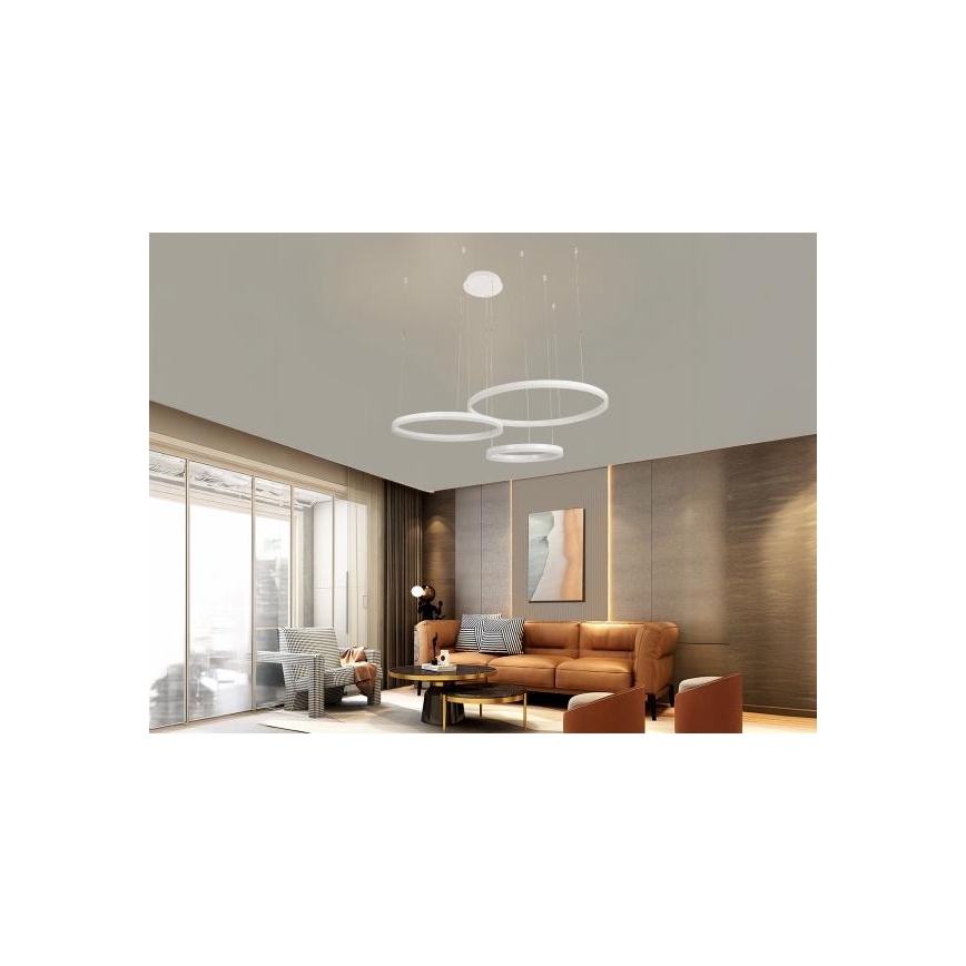 LED Prigušivi luster na sajli LED/125W/230V 3000-6500K + daljinski upravljač