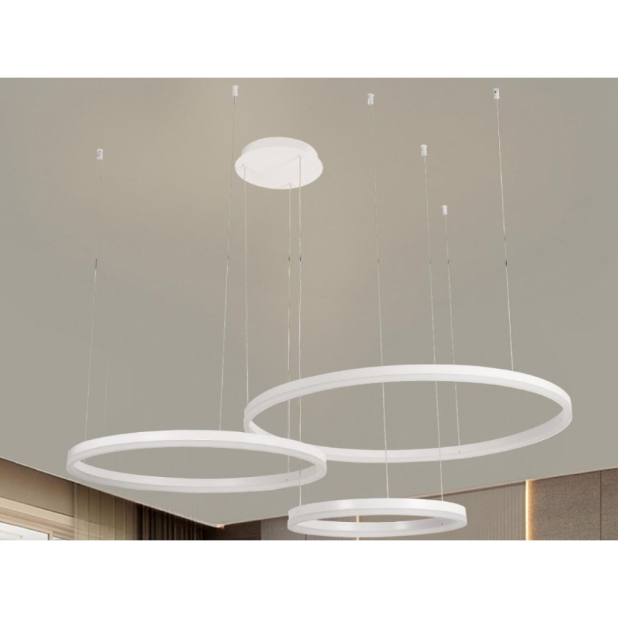 LED Prigušivi luster na sajli LED/125W/230V 3000-6500K + daljinski upravljač