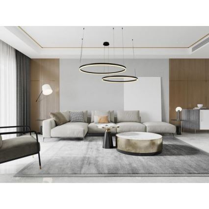 LED Prigušivi luster na sajli LED/128W/230V 3000-6500K + daljinski upravljač