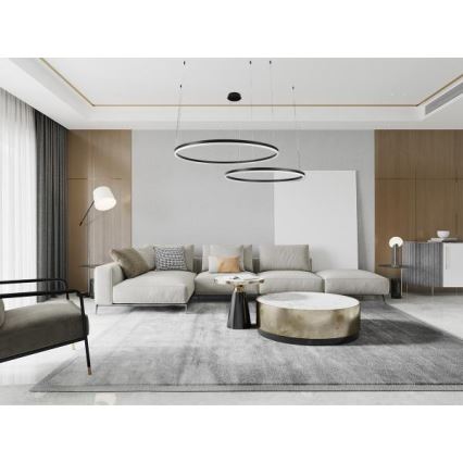 LED Prigušivi luster na sajli LED/128W/230V 3000-6500K + daljinski upravljač