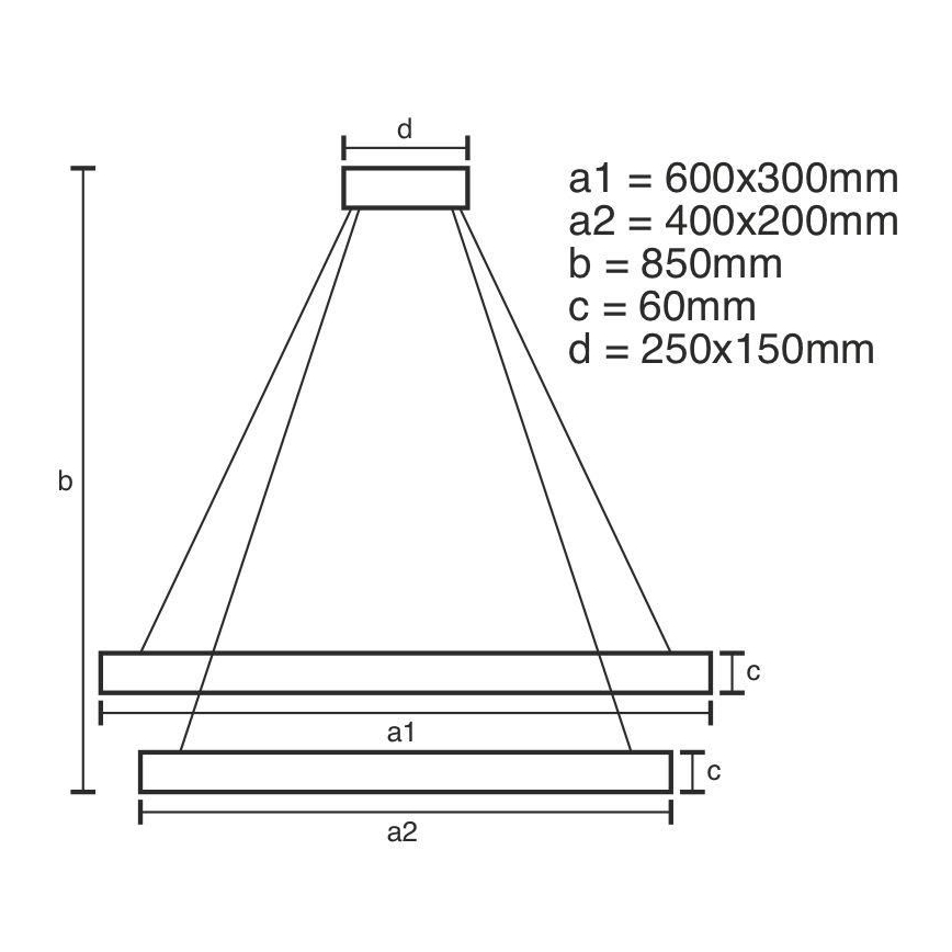LED Prigušivi luster na sajli LED/130W/230V 3000-6500K + daljinski upravljač