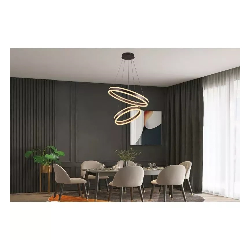 LED Prigušivi luster na sajli LED/135W/230V 3000-6500K + daljinski upravljač