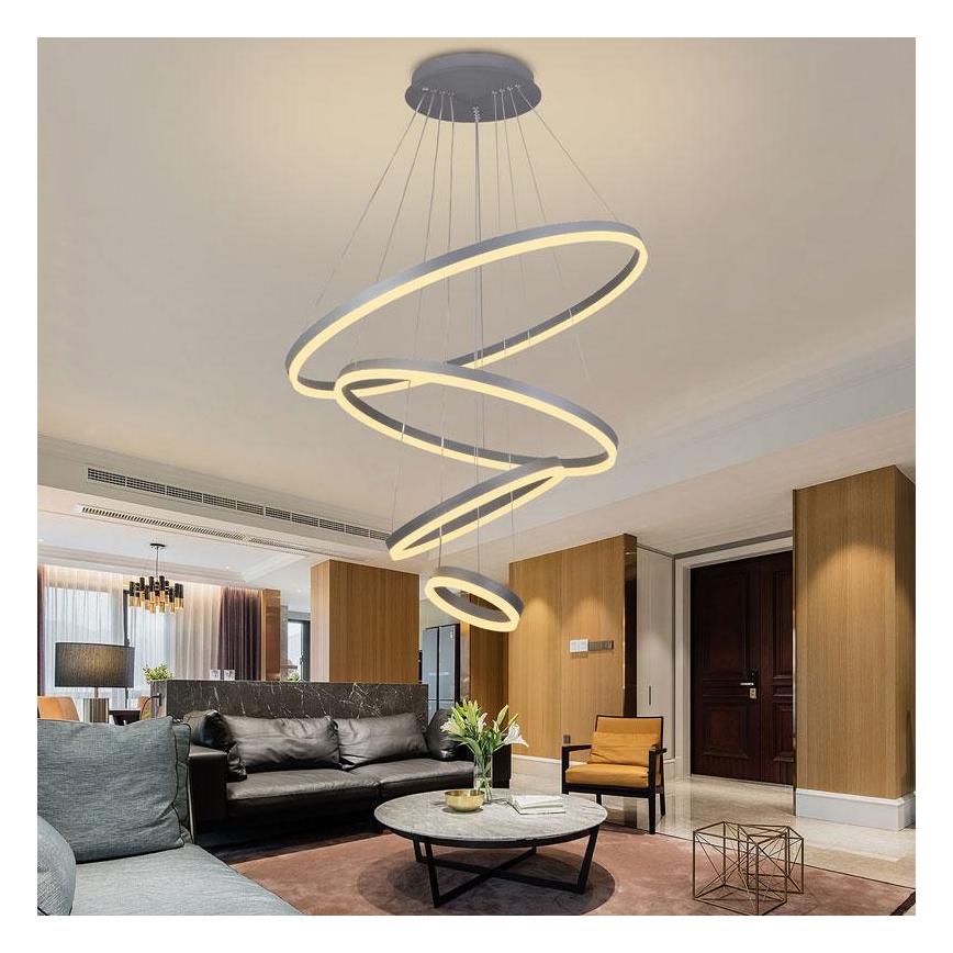 LED Prigušivi luster na sajli LED/165W/230V 3000-6500K + daljinski upravljač