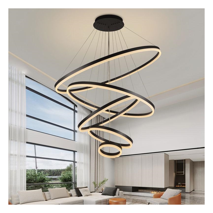LED Prigušivi luster na sajli LED/210W/230V 3000-6500K + daljinski upravljač