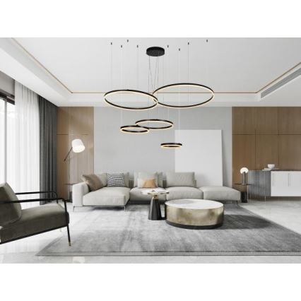 LED Prigušivi luster na sajli LED/220W/230V 3000-6500K + daljinski upravljač