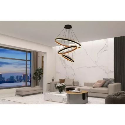 LED Prigušivi luster na sajli LED/240W/230V 3000-6500K pr. 80 cm + daljinski upravljač