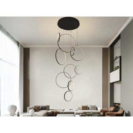 LED Prigušivi luster na sajli LED/290W/230V 3000-6500K + daljinski upravljač