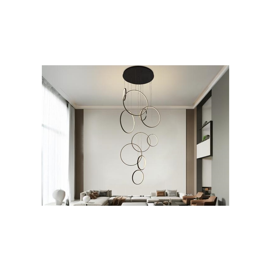 LED Prigušivi luster na sajli LED/290W/230V 3000-6500K + daljinski upravljač