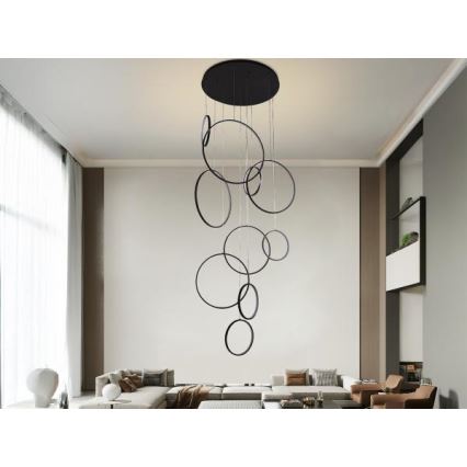 LED Prigušivi luster na sajli LED/290W/230V 3000-6500K + daljinski upravljač