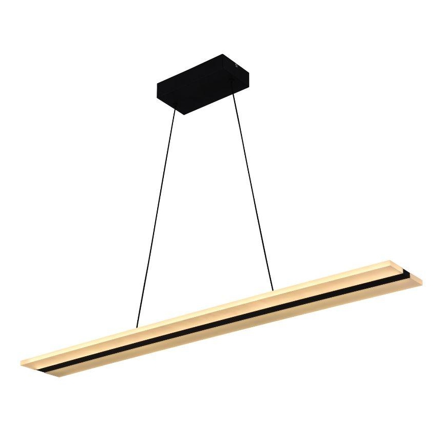 LED Prigušivi luster na sajli LED/40W/230V 3000-6500K crna + daljinski upravljač
