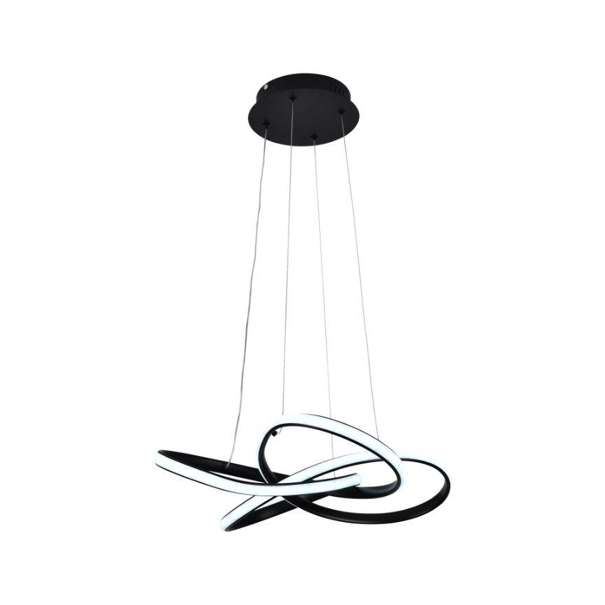 LED Prigušivi luster na sajli LED/40W/230V 3000-6500K crna + daljinski upravljač