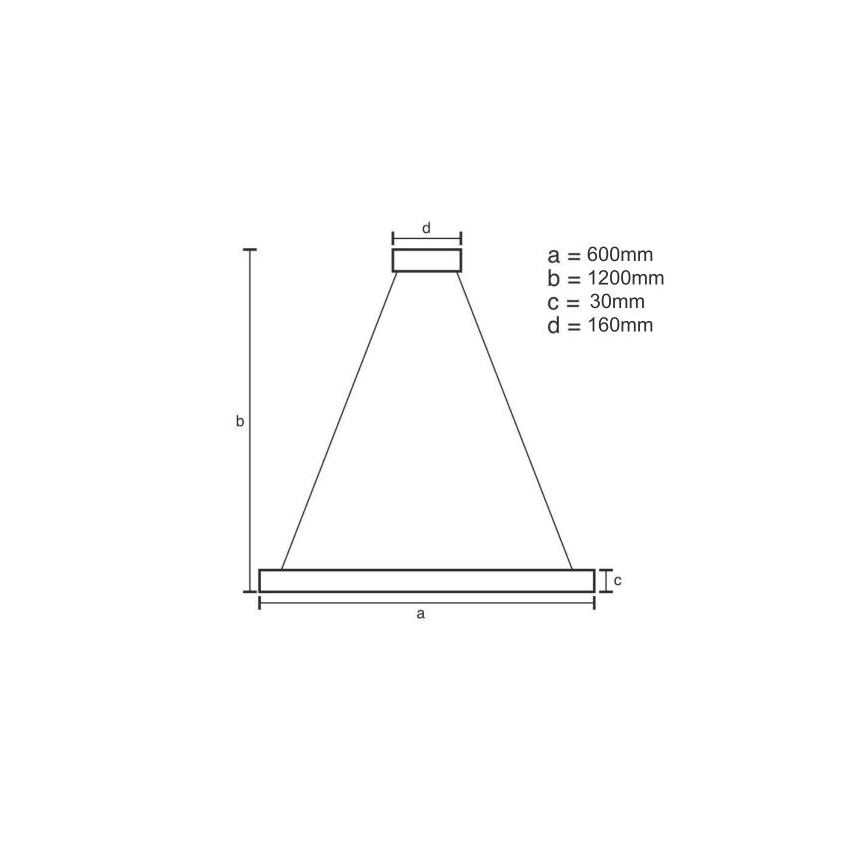 LED Prigušivi luster na sajli LED/40W/230V 3000-6500K + daljinski upravljač